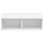 Meuble TV avec lumières LED blanc 80x30x30 cm – Image 6