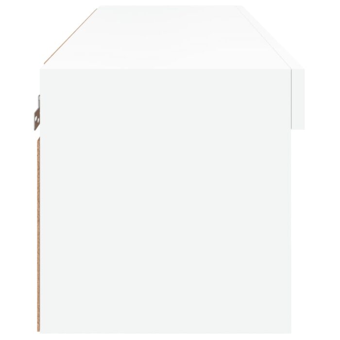 Meuble TV avec lumières LED blanc 80x30x30 cm – Image 7