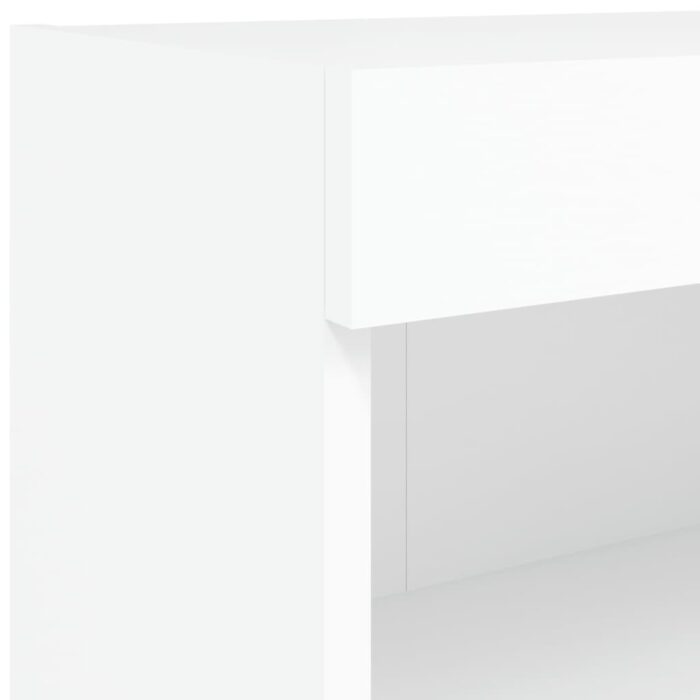 Meuble TV avec lumières LED blanc 80x30x30 cm – Image 9
