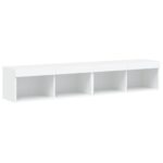 Meubles TV avec lumières LED 2 pcs blanc 80x30x30 cm – Image 5