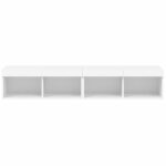 Meubles TV avec lumières LED 2 pcs blanc 80x30x30 cm – Image 6