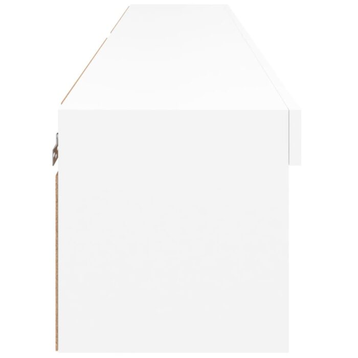 Meubles TV avec lumières LED 2 pcs blanc 80x30x30 cm – Image 7