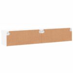 Meubles TV avec lumières LED 2 pcs blanc 80x30x30 cm – Image 8