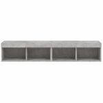 Meubles TV avec lumières LED 2 pcs gris béton 80x30x30 cm – Image 6