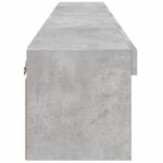 Meubles TV avec lumières LED 2 pcs gris béton 80x30x30 cm – Image 7