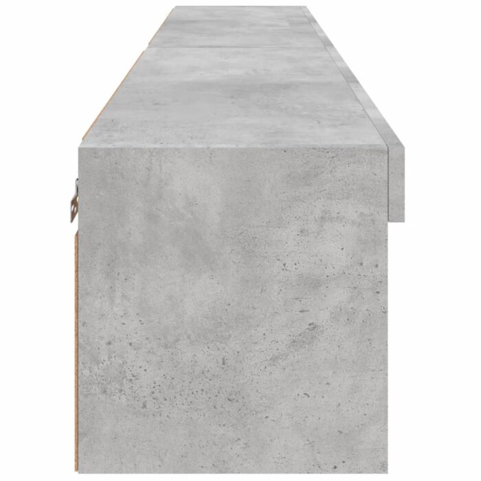 Meubles TV avec lumières LED 2 pcs gris béton 80x30x30 cm – Image 7