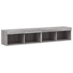 Meubles TV avec lumières LED 2 pcs sonoma gris 80x30x30 cm – Image 5