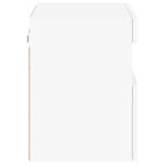 Meuble TV mural avec lumières LED blanc 40x30x40 cm – Image 8