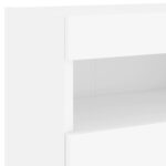 Meubles TV muraux avec lumières LED 2 pcs blanc 40x30x40 cm – Image 11