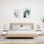 Meubles TV muraux avec lumières LED 2 pcs blanc 40x30x40 cm – Image 2