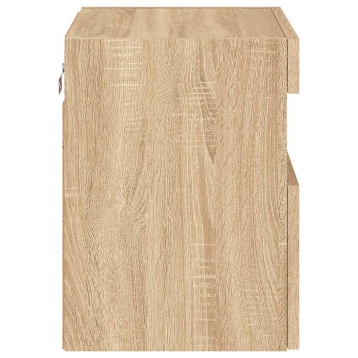 Meuble TV mural avec lumières LED chêne sonoma 40x30x40 cm – Image 8