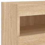 Meubles TV muraux lumières LED 2 pcs chêne sonoma 40x30x40 cm – Image 11