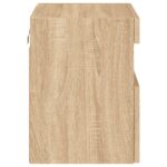 Meubles TV muraux lumières LED 2 pcs chêne sonoma 40x30x40 cm – Image 9