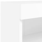 Meubles TV muraux avec lumières LED 2 pcs blanc 60x30x40 cm – Image 10