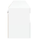Meubles TV muraux avec lumières LED 2 pcs blanc 60x30x40 cm – Image 8