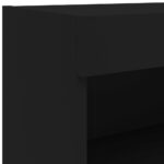 Meubles TV muraux avec lumières LED 2 pcs noir 60x30x40 cm – Image 10