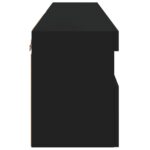Meubles TV muraux avec lumières LED 2 pcs noir 60x30x40 cm – Image 8