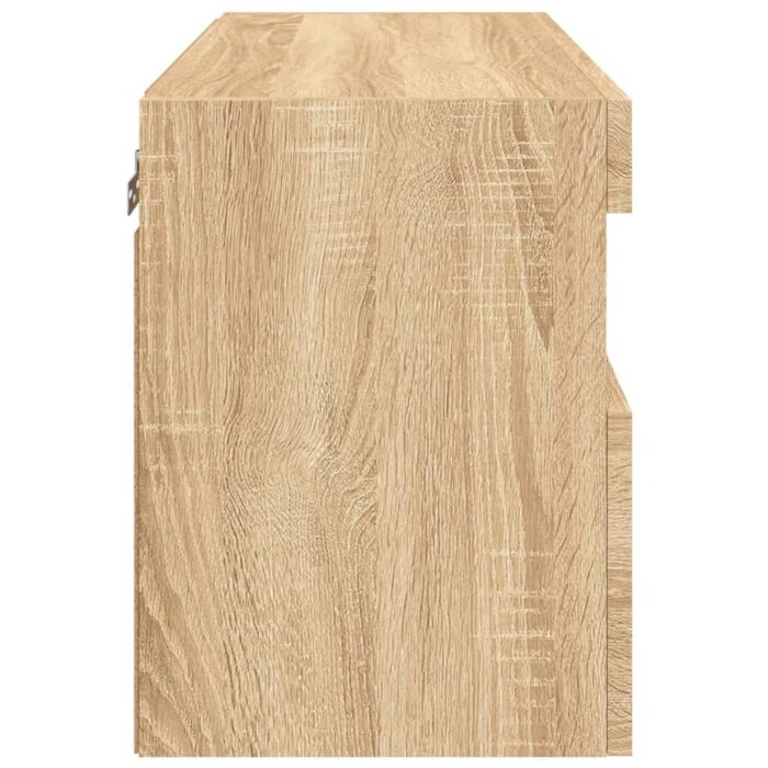 Meuble TV mural avec lumières LED chêne sonoma 60x30x40 cm – Image 8