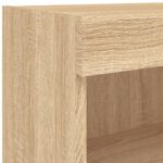 Meubles TV muraux lumières LED 2 pcs chêne sonoma 60x30x40 cm – Image 10