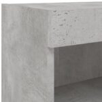 Meuble TV mural avec lumières LED gris béton 60x30x40 cm – Image 10