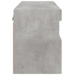 Meuble TV mural avec lumières LED gris béton 60x30x40 cm – Image 8