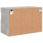 Meuble TV mural avec lumières LED gris béton 60x30x40 cm – Image 9