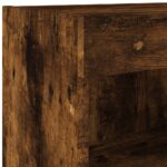 Meuble TV mural avec lumières LED chêne fumé 60x30x40 cm – Image 10
