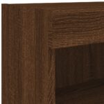 Meuble TV mural avec lumières LED chêne marron 60x30x40 cm – Image 10