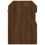 Meuble TV mural avec lumières LED chêne marron 60x30x40 cm – Image 8