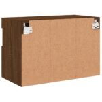Meuble TV mural avec lumières LED chêne marron 60x30x40 cm – Image 9