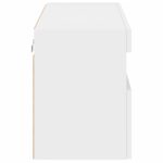 Meuble TV mural avec lumières LED blanc 80x30x40 cm – Image 8