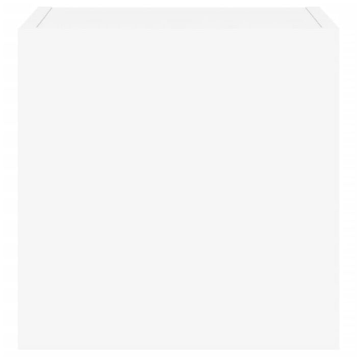 Meuble TV mural avec lumières LED blanc 30,5x35x30 cm – Image 7