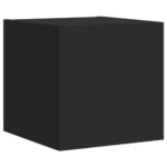 Meubles TV muraux avec lumières LED 2 pcs noir 30,5x35x30 cm – Image 6