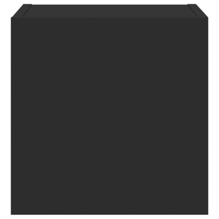 Meubles TV muraux avec lumières LED 2 pcs noir 30,5x35x30 cm – Image 8