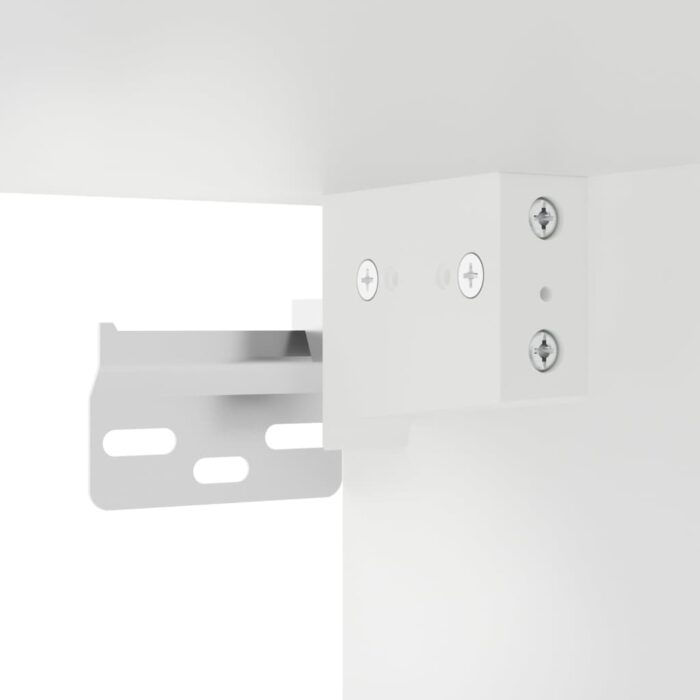 Meuble TV mural avec lumières LED blanc 30,5x35x70 cm – Image 12