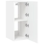 Meuble TV mural avec lumières LED blanc 30,5x35x70 cm – Image 6