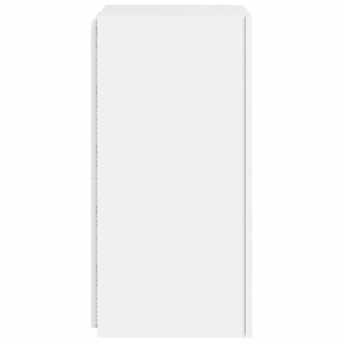 Meuble TV mural avec lumières LED blanc 30,5x35x70 cm – Image 8