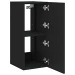 Meuble TV mural avec lumières LED noir 30,5x35x70 cm – Image 6