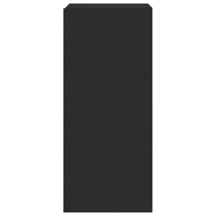 Meuble TV mural avec lumières LED noir 30,5x35x70 cm – Image 7