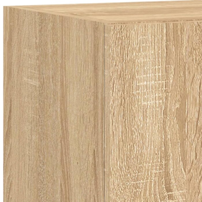 Meubles TV muraux lumières LED 2 pcs chêne sonoma 30,5x35x70 cm – Image 11