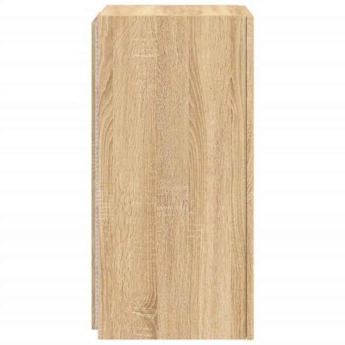 Meubles TV muraux lumières LED 2 pcs chêne sonoma 30,5x35x70 cm – Image 8