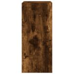 Meuble TV mural avec lumières LED chêne fumé 30,5x35x70 cm – Image 7