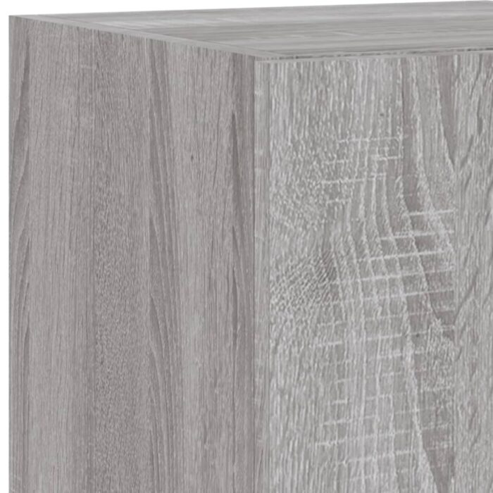 Meuble TV mural avec lumières LED sonoma gris 30,5x35x70 cm – Image 11