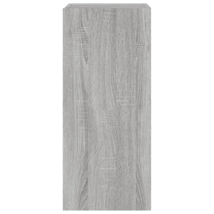 Meuble TV mural avec lumières LED sonoma gris 30,5x35x70 cm – Image 7