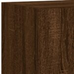 Meuble TV mural avec lumières LED chêne marron 30,5x35x70 cm – Image 11