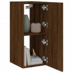 Meuble TV mural avec lumières LED chêne marron 30,5x35x70 cm – Image 5