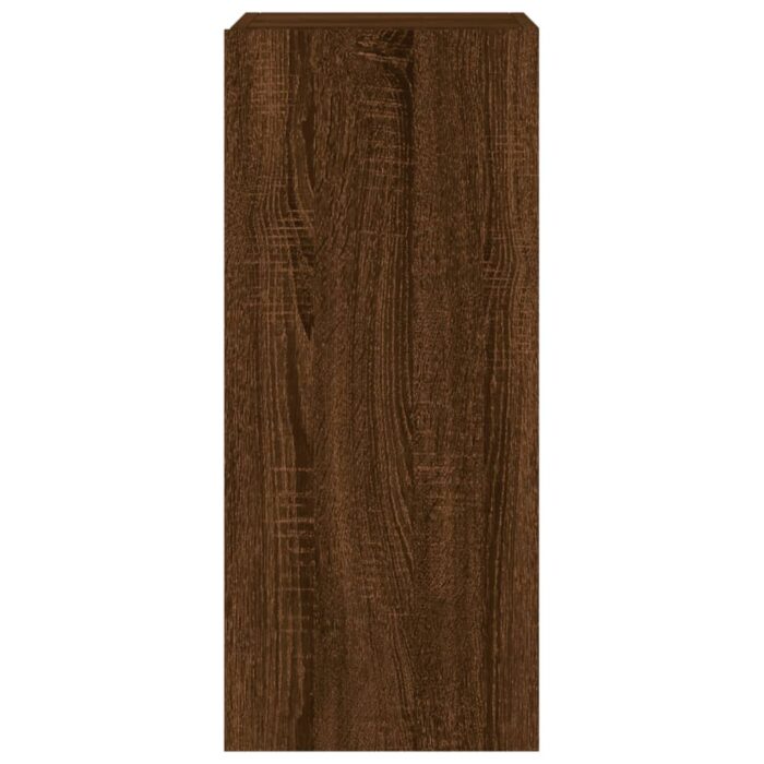Meuble TV mural avec lumières LED chêne marron 30,5x35x70 cm – Image 7