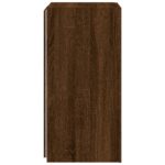 Meuble TV mural avec lumières LED chêne marron 30,5x35x70 cm – Image 8