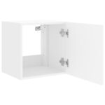 Meuble TV mural avec lumières LED blanc 40,5x35x40 cm – Image 6