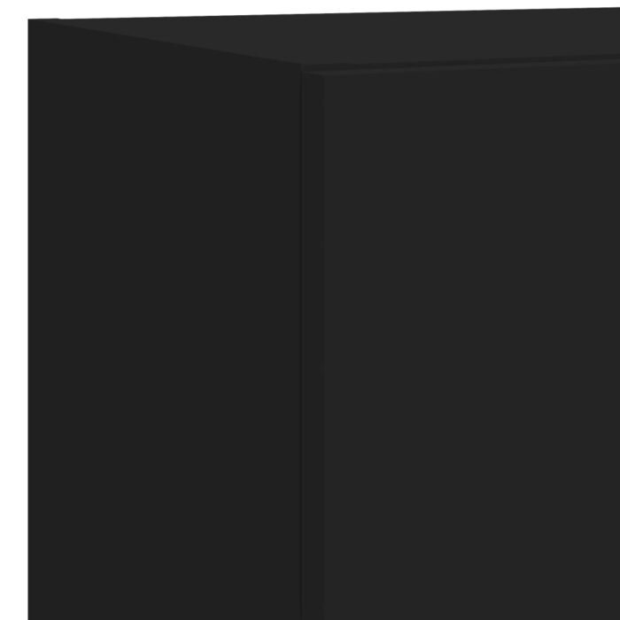 Meuble TV mural avec lumières LED noir 40,5x35x40 cm – Image 11